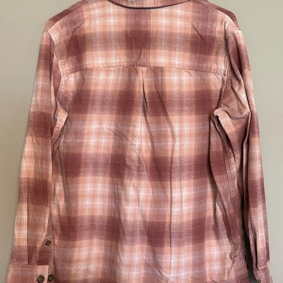 Carhartt Rugged Flex Plaid Button-Up Shirt in Rust/Pink size M - Picture 4 of 4